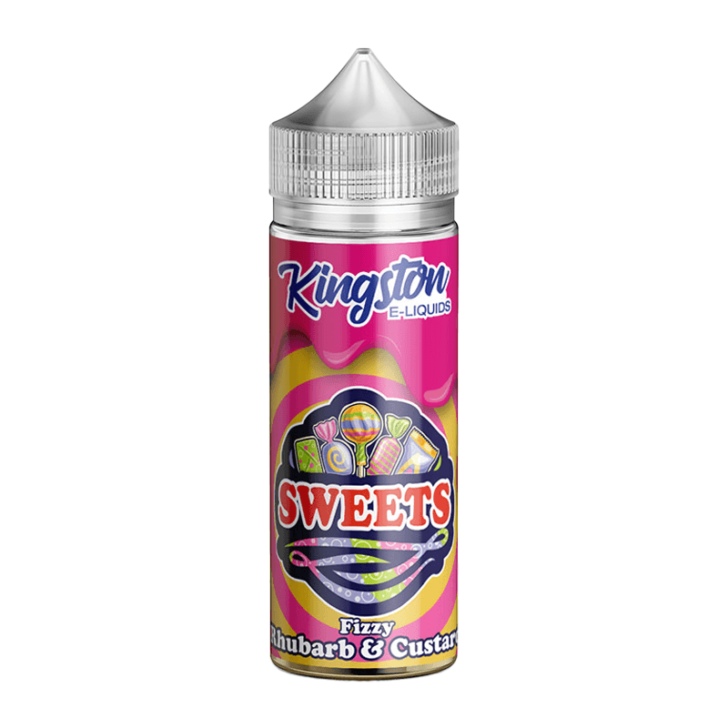 Fizzy Rhubarb & Custard Sweet 100ml Shortfill E-Liquid by Kingston