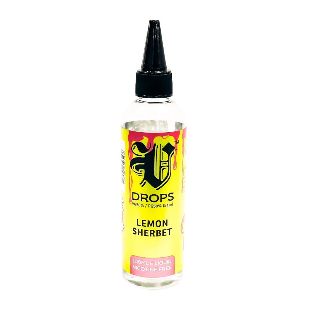 Lemon Sherbert 100ml Short Fill E-Liquid V Drops - Rainbow Range