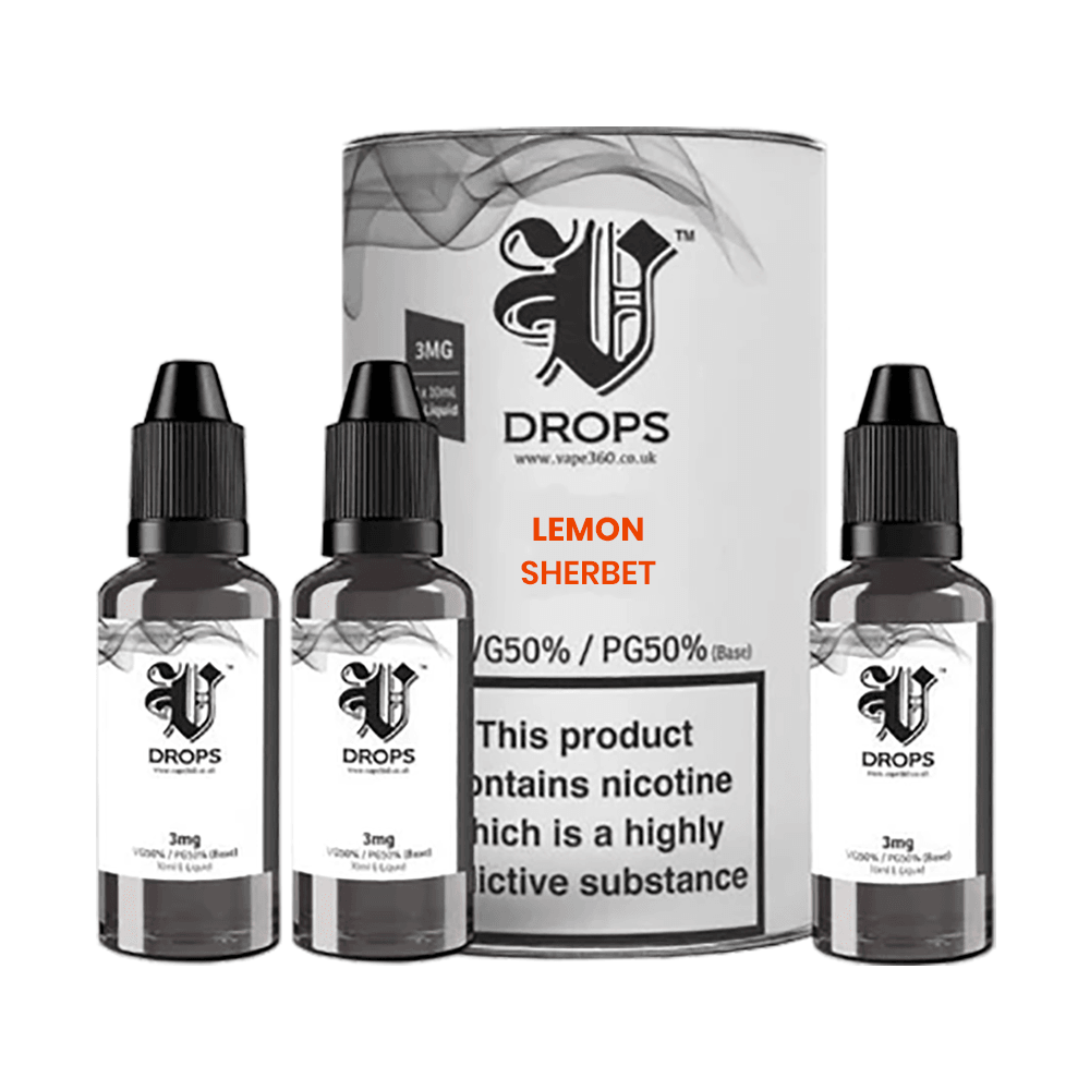 Lemon Sherbet 3xE-Liquid by V Drops - White Range