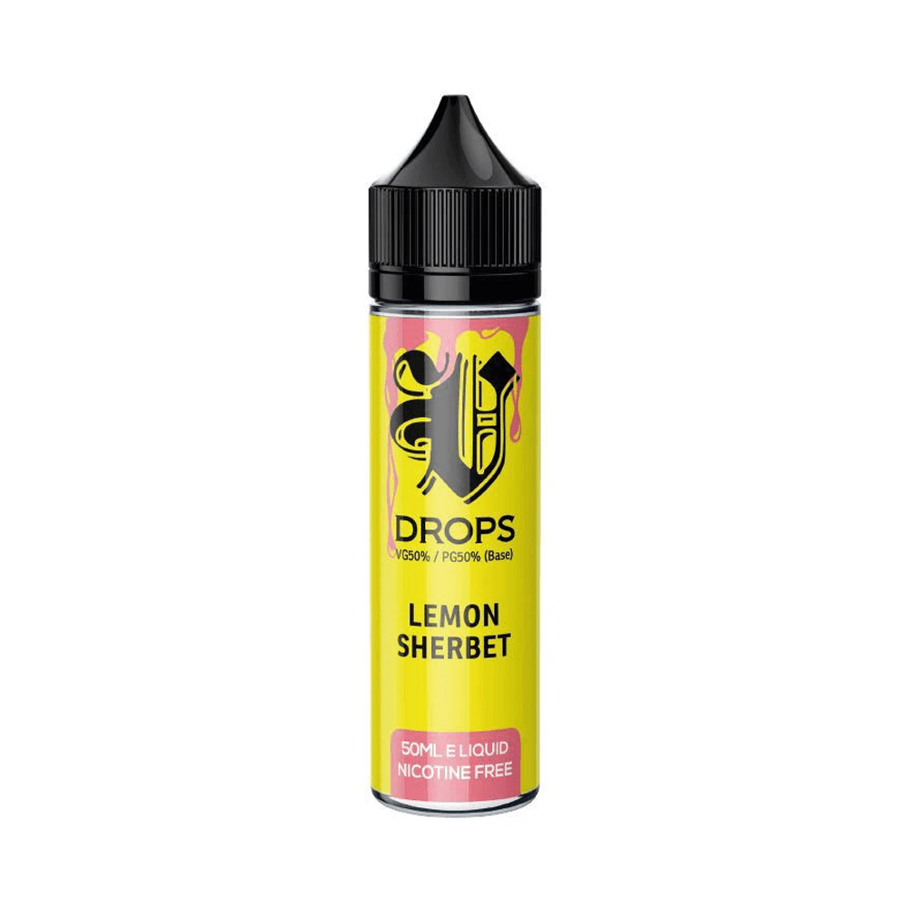 Lemon Sherbert 50ml Short Fill E-Liquid V Drops - Rainbow Range