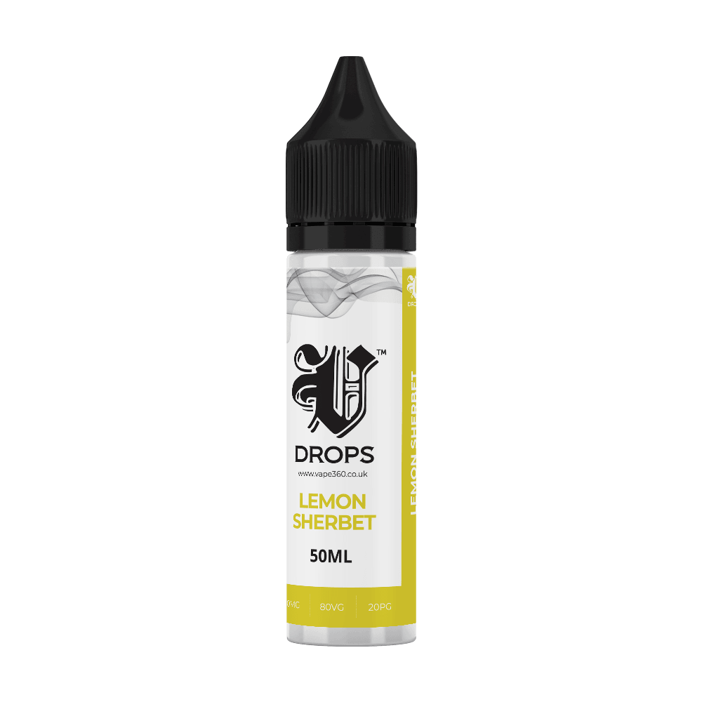 Lemon Sherbet 50ml Shortfil E-Liquid - V Drops - White Range