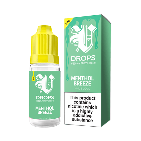 Menthol Breeze E-Liquid V Drops - Rainbow Range