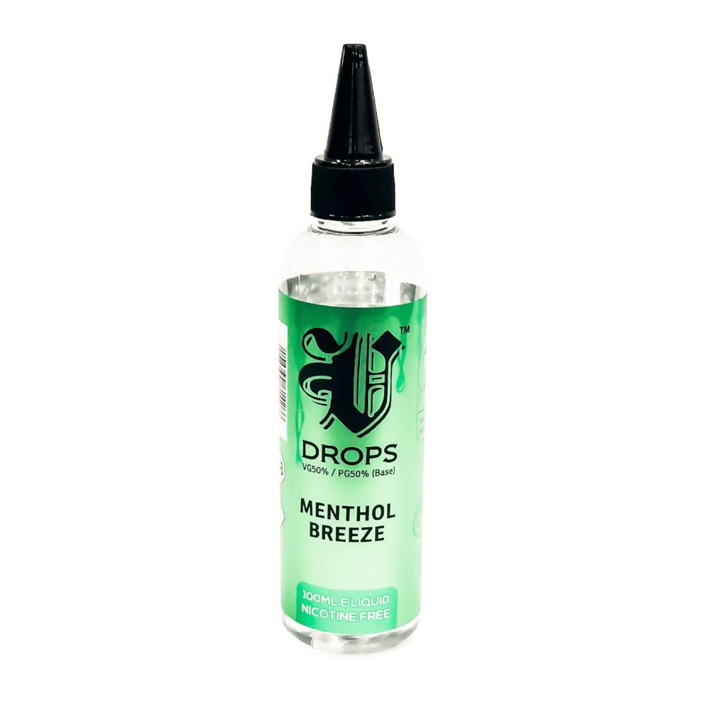 Menthol Breeze 100ml Short Fill E-Liquid V Drops - Rainbow Range