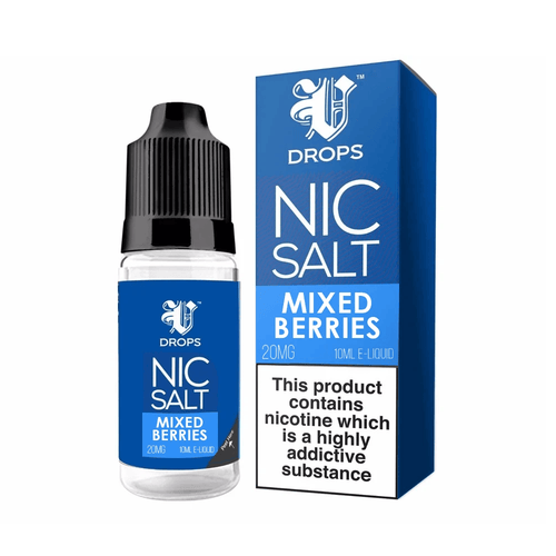 Mixed Berries Nic Salt E-Liquid V Drops - Rainbow Range