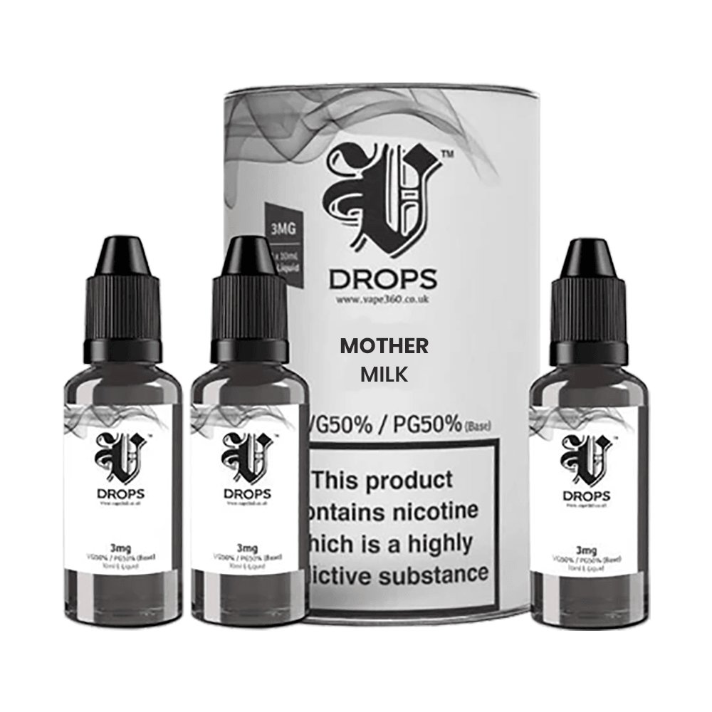 Mothers Milk 3xE-Liquid by V Drops - White Range