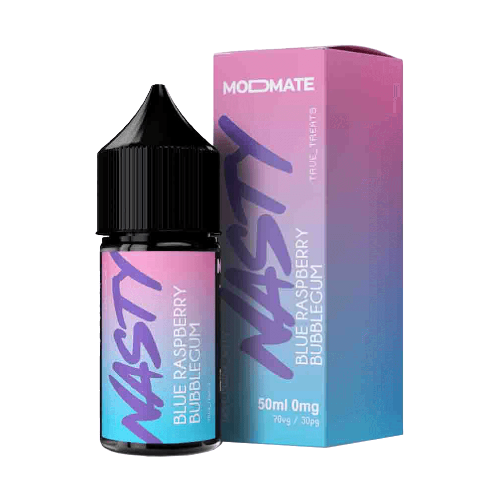 Blue Raspberry Bubblegum 50ml Shortfill E-Liquid By Nasty Modmate