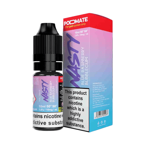 Blue Raspberry Bubblegum Nic Salt E-Liquid By Nasty Podmate