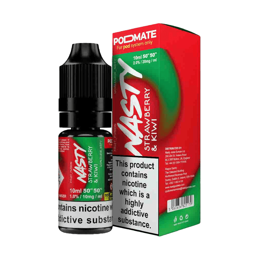 Strawberry Kiwi Nic Salt E-Liquid By Nasty Podmate