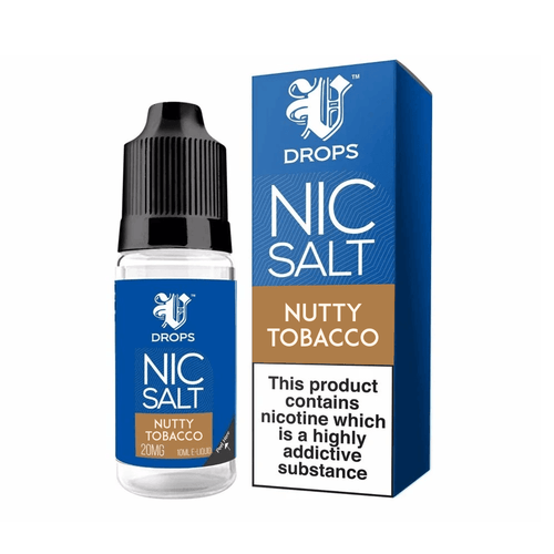Nutty Tobacco Nic Salt E-Liquid V Drops - Rainbow Range