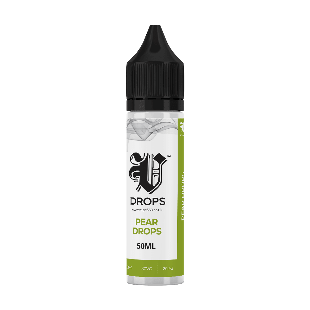 Pear Drops 50ml Shortfil E-Liquid - V Drops - White Range