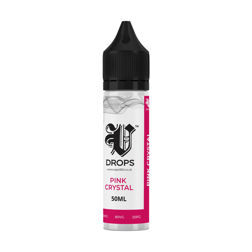 Pink Crystal 50ml Shortfil E-Liquid - V Drops - White Range | Vape 360 Uk