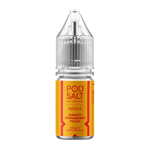 Pod Salt Nexus 10ml Nic Salt E-liquid Mango Strawberry Peach