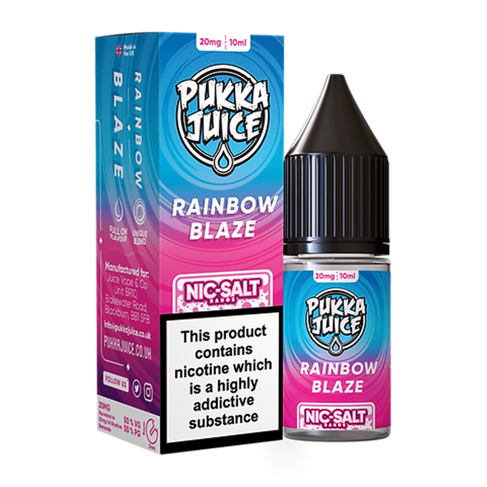 Rainbow Blaze Nic Salt E Liquid By Pukka Juice