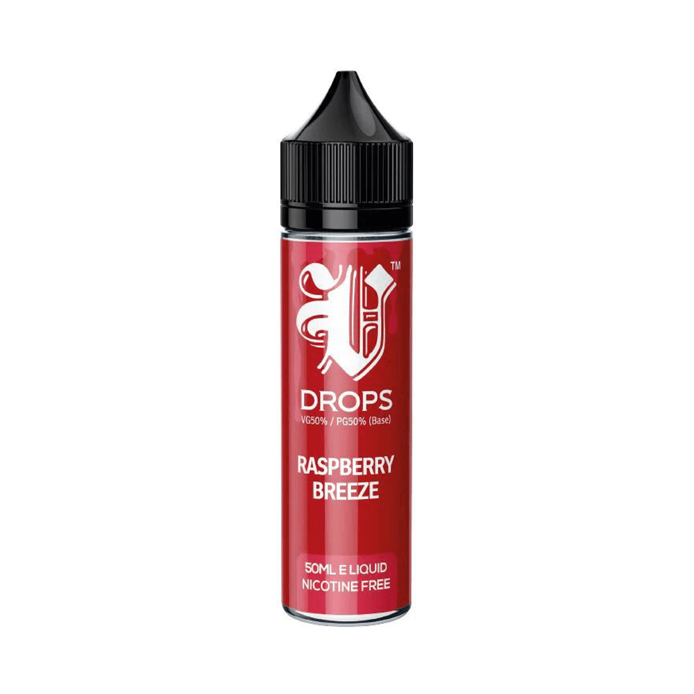 Raspberry Breeze 50ml Short Fill E-Liquid V Drops - Rainbow Range