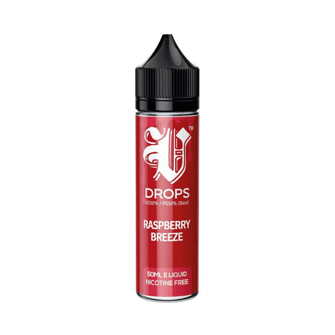 Raspberry Breeze 50ml Short Fill E-Liquid V Drops - Rainbow Range