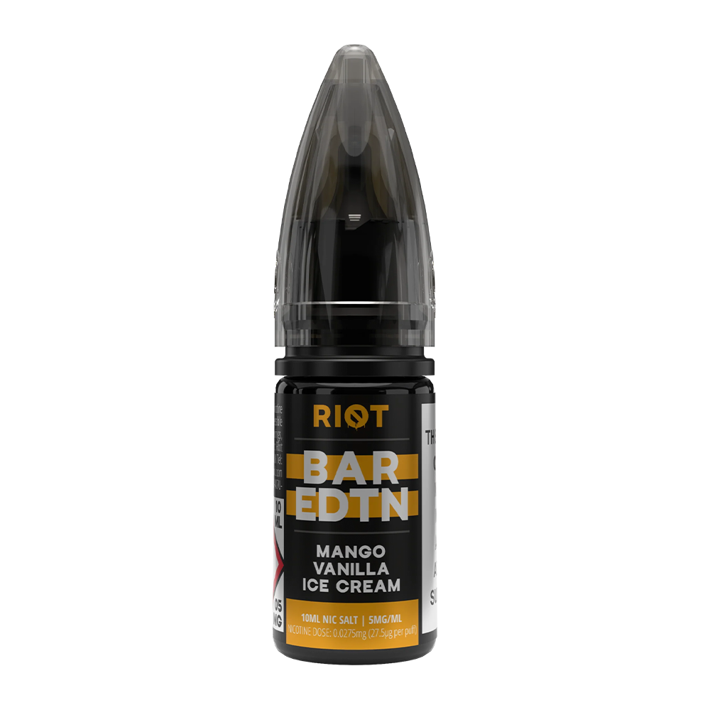 Mango Vanilla Ice Cream Nic Salt E-Liquid by Riot Bar EDTN