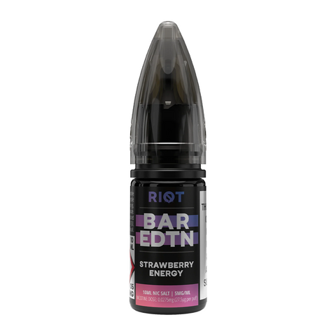 Strawberry Energy Nic Salt E-Liquid by Riot Bar EDTN