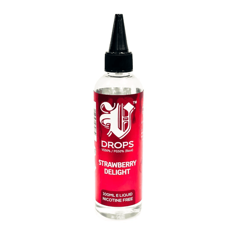 Strawberry Delight 100ml Short Fill E-Liquid V Drops - Rainbow Range