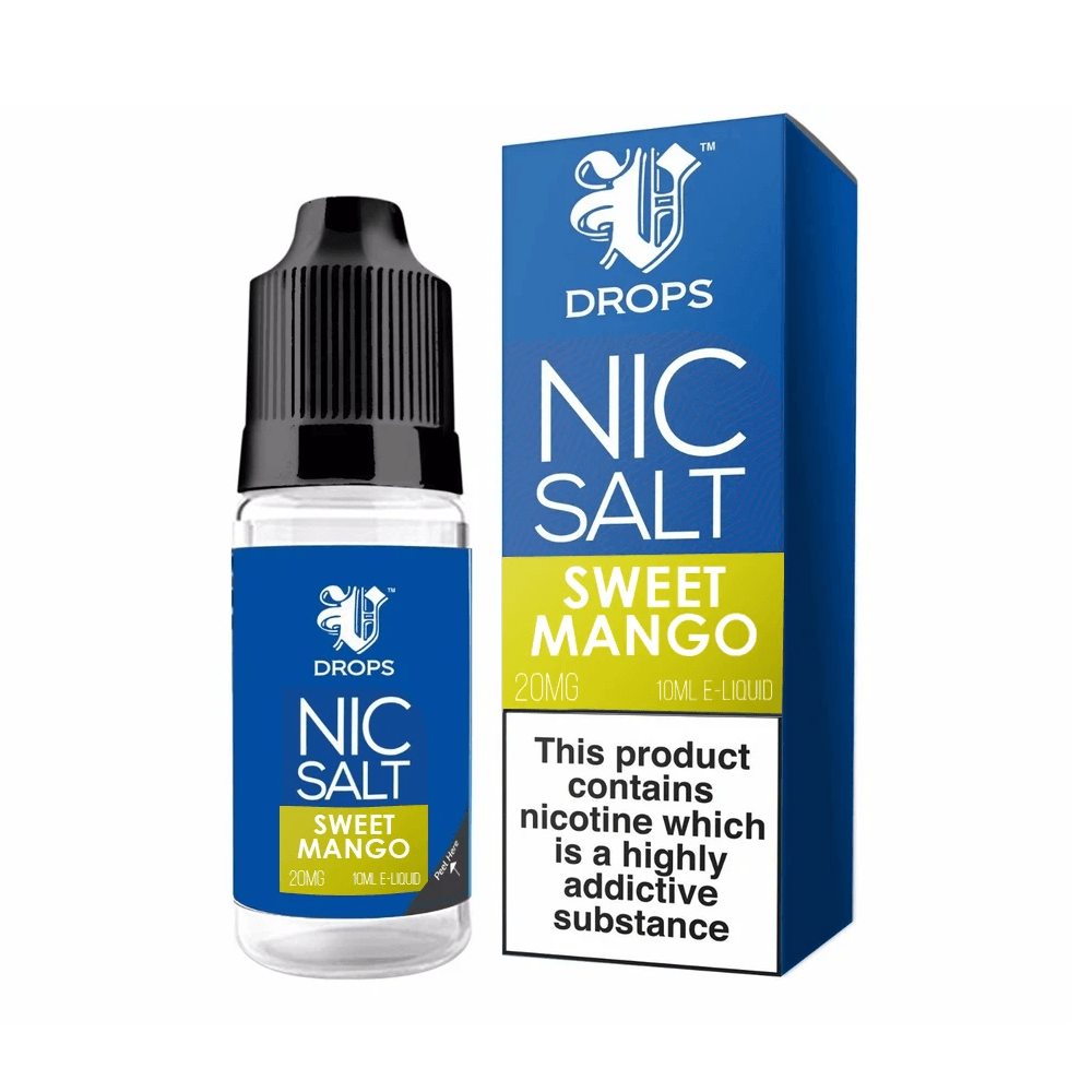 Sweet Mango Nic Salt E-Liquid V Drops - Rainbow Range