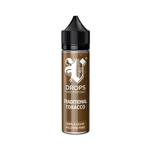 Traditional Tobacco 50ml Short Fill E-Liquid V Drops - Rainbow Range