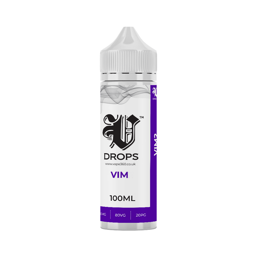 Vim 100ml E-Liquid by V Drops White Range