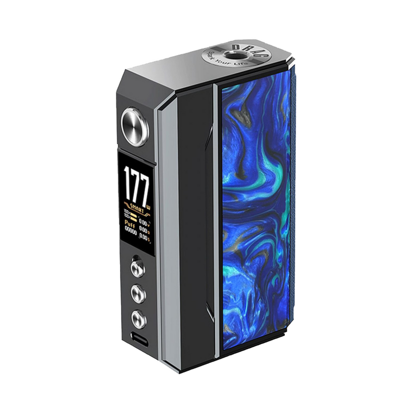 VooPoo Drag 4 Box Mod - Gun Metal + Ocean Blue