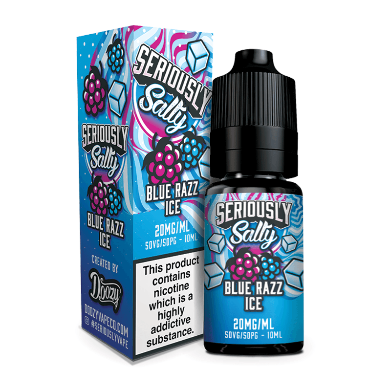 Blue Razz Ice Nic Salt E-Liquid By Seriously Salty