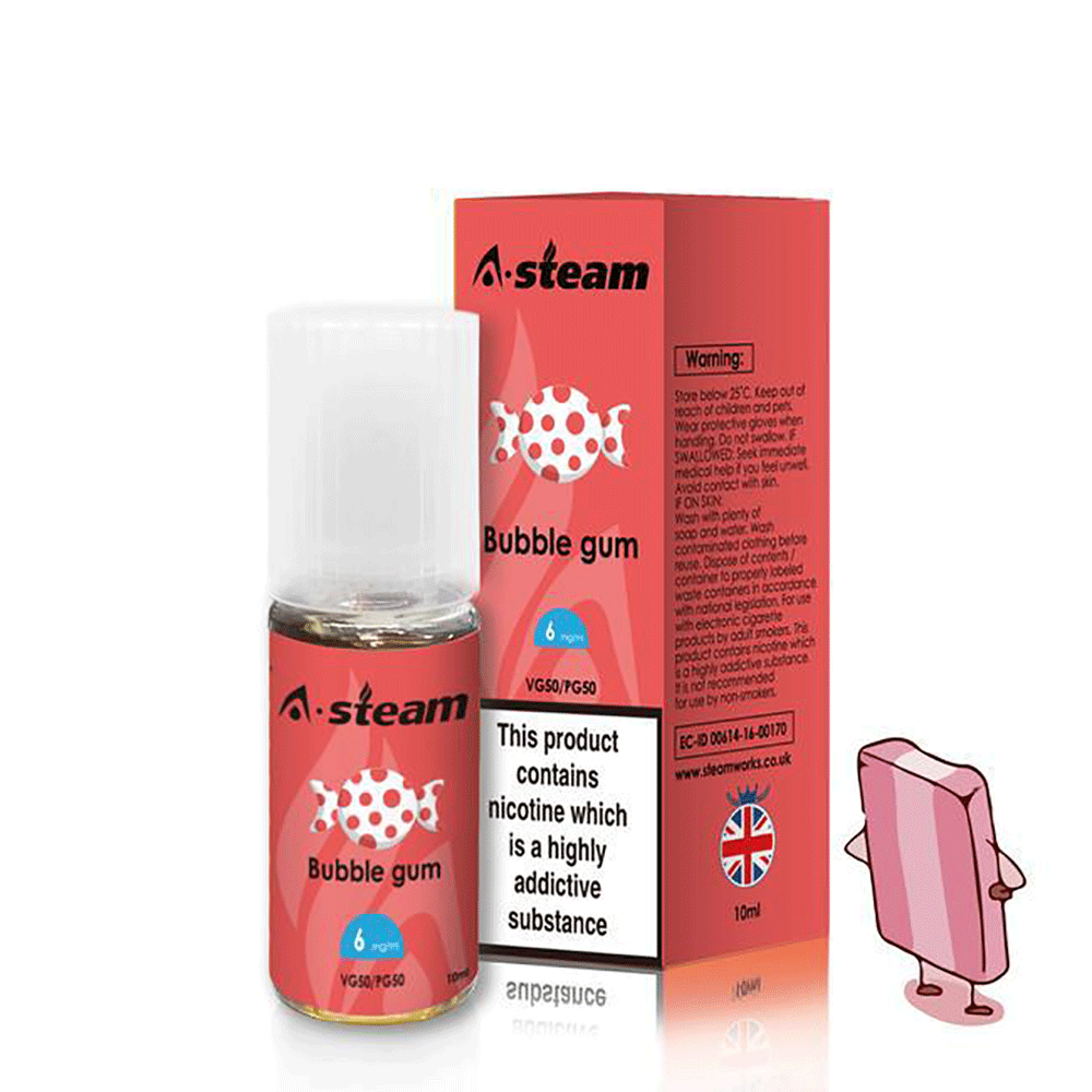 A Steam Bubblegum 10ml E-Liquid Vape 360 Uk A Steam Bubblegum 10ml E-Liquid Vape 360 Uk