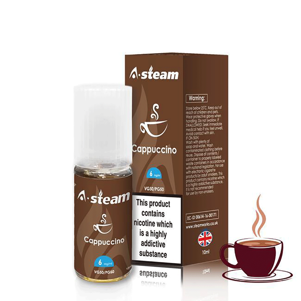 A Steam Cappuccino 10ml E-Liquid Vape 360 Uk A Steam Cappuccino 10ml E-Liquid Vape 360 Uk