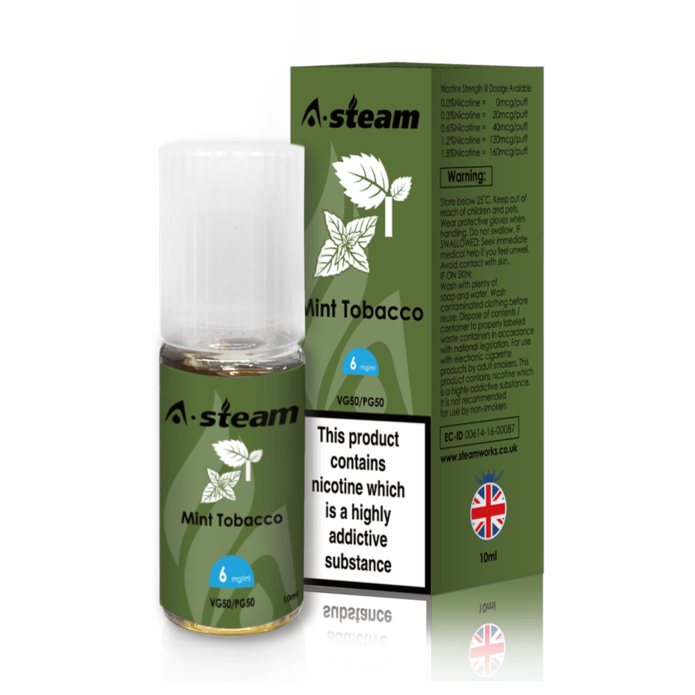 Mint Tobacco E Liquid By A Steam