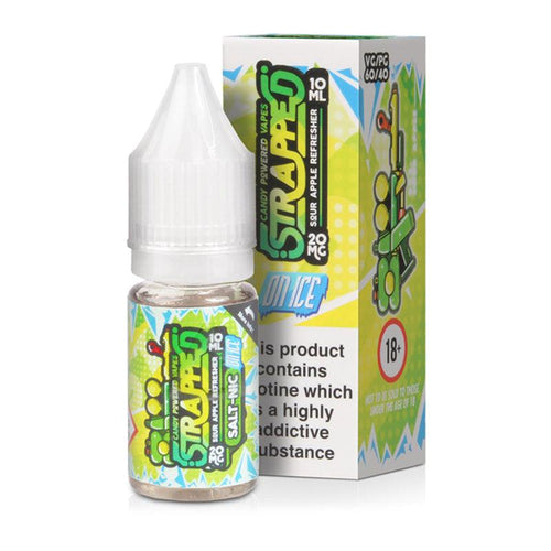 Sour Apple Refresher On Ice Nic Salt E Liquid By Strapped