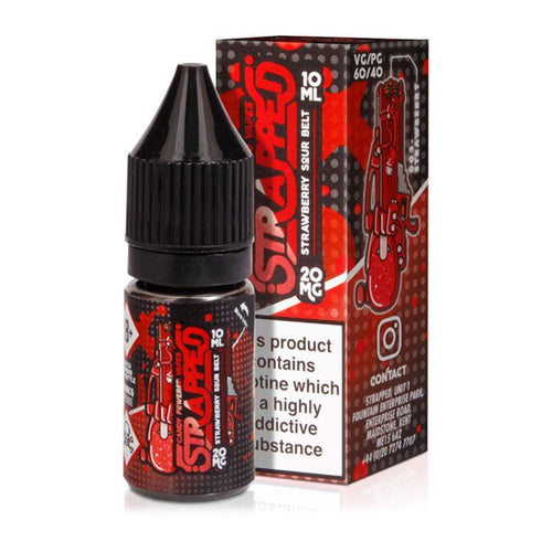 Strawberry Sour Belts Nic Salt By Strapped E Liquid