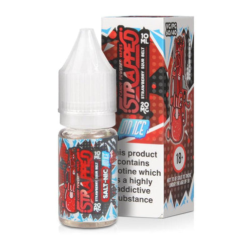 Strawberry Sour Belt On Ice Nic Salt E Liquid By Strapped
