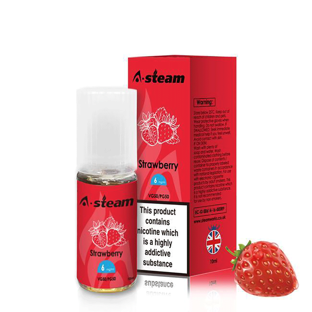 A Steam Strawberry 10ml E-Liquid  Vape 360 Uk