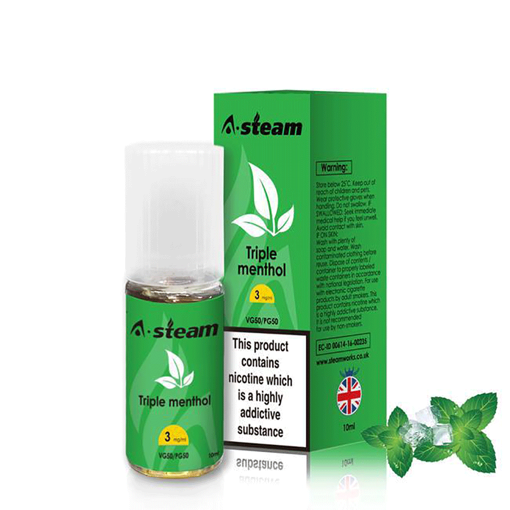 Triple Menthol E Liquid By A Steam